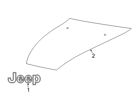 Decal-Hood Diagram for 68540198AA