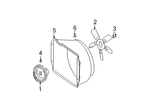 Radiator Cooling Fan Diagram for 52028337AC