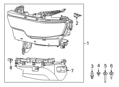 Headlamp Diagram for 68477264AB
