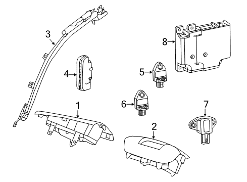 Side Curtain Air Bag Diagram for 68398971AF