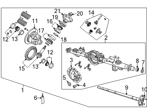 Rear Complete Axle Diagram for 68334753AG