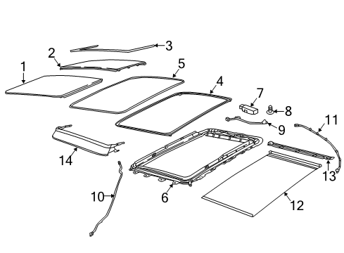 Motor-SUNROOF Diagram for 68289873AC
