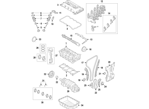 ENGINE-LONG BLOCK Diagram for 68641992AA