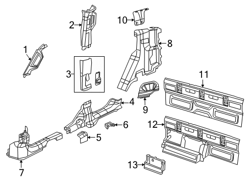 2025 Jeep Gladiator Interior Trim - Cab Diagram 3