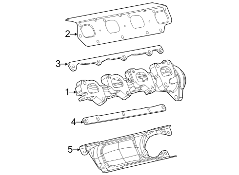 Exhaust Manifold Shield Diagram for 68480064AA