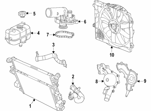 Radiator Cooling Diagram for 68282799AE