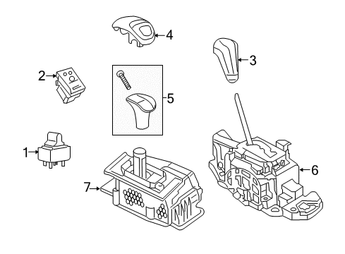 Transmission Shifter Diagram for 68621612AA
