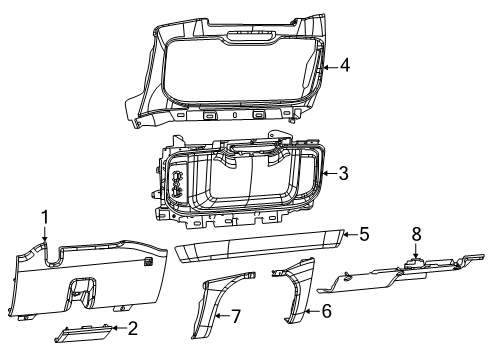 INSTRUMEN-STEERING COLUMN OPENING Diagram for 7HW28LC5AA