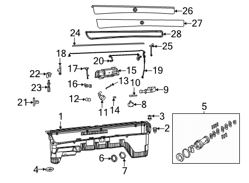 2021 Ram 1500 Classic Storage Compartment Diagram 2