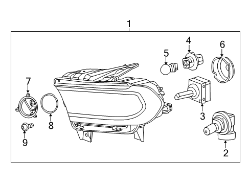 Headlamp Diagram for 68184829AR