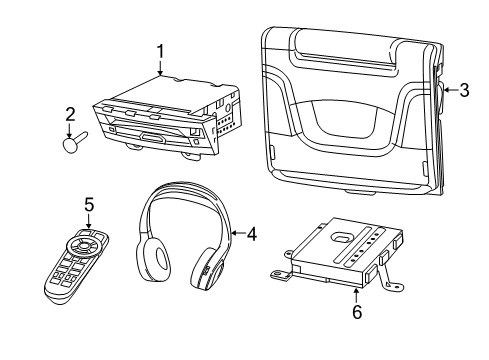 REMOTE-WIRELESS INFRARED Diagram for 68449337AB