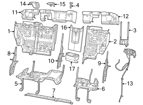 Rear Seat Shield Diagram for 68395117AB