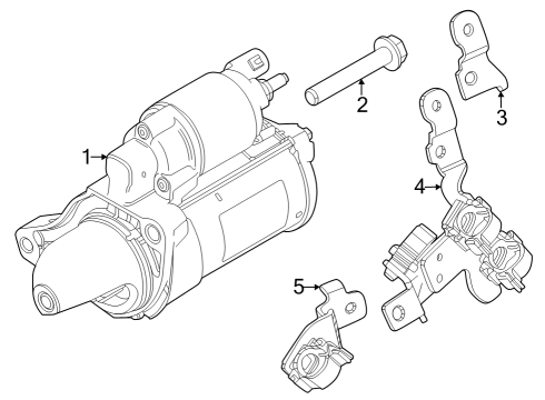 STARTER-ENGINE Diagram for 68416677AA
