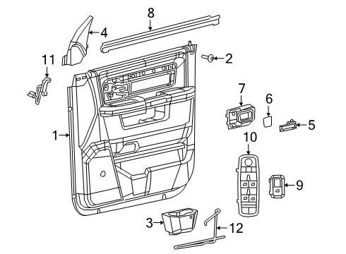 Power Window Switch Diagram for 68605846AA