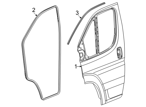 2024 Ram ProMaster EV Door & Components Diagram 2