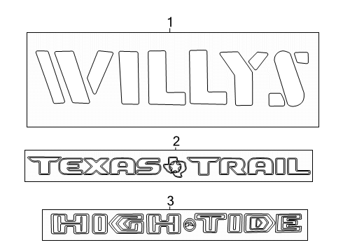 2024 Jeep Gladiator Exterior Trim - Hood Diagram 3