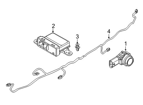 Parking Assist Module Diagram for 68490507AG