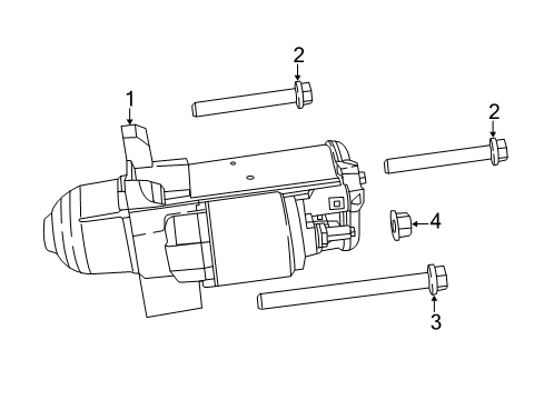 STARTER-ENGINE Diagram for 68663478AA