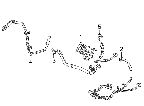 TRANSMISSION OIL COOLER Diagram for 68407870AE