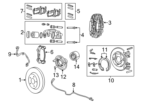 Disc Brake Caliper Diagram for 68052380AB