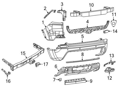 APPLIQUE-FASCIA Diagram for 68595989AA