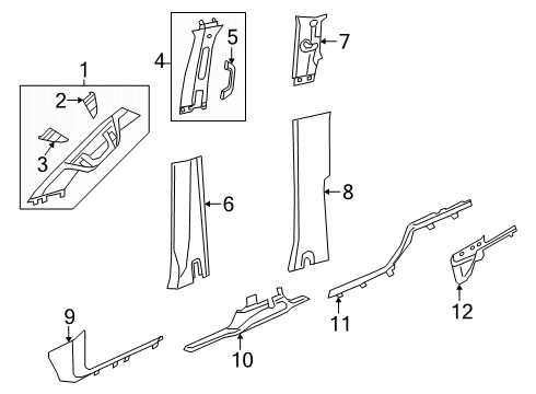 2025 Ram 1500 Interior Trim - Cab Diagram 8