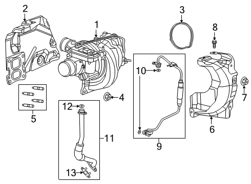 Shield-TURBOCHARGER Diagram for 5048393AC