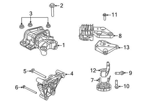 TRANSMISSION MOUNT Diagram for 68505973AB