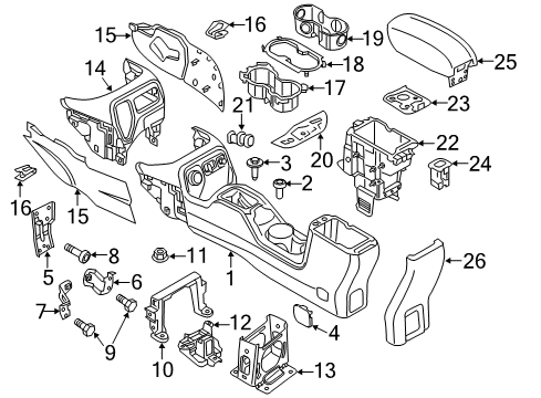 Bin-Console Diagram for 5UX37LXHAA