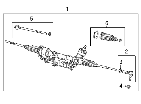 Gear-Rack And Pinion Diagram for 68585102AA