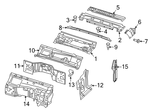 Cowl Top Panel Diagram for 7HC83TZZAA