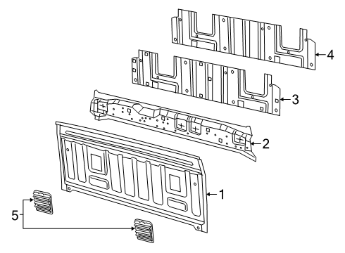 Reinforce-Cab Back Diagram for 68518549AA