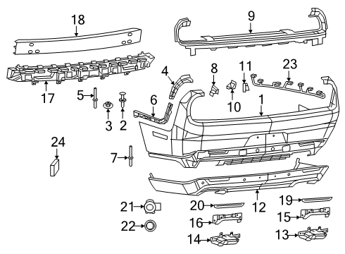 Fascia Reflector Diagram for 68211188AB