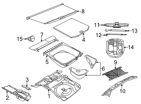 Load Floor Cover Diagram for 68251790AE