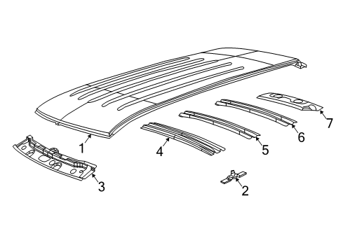 Roof Panel Diagram for 68243812AA