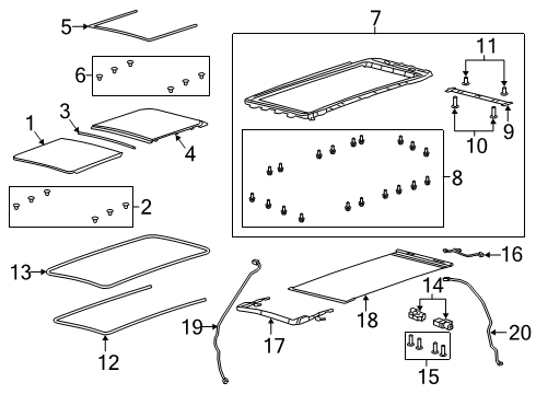 GLASS-SUNROOF Diagram for 68566890AA