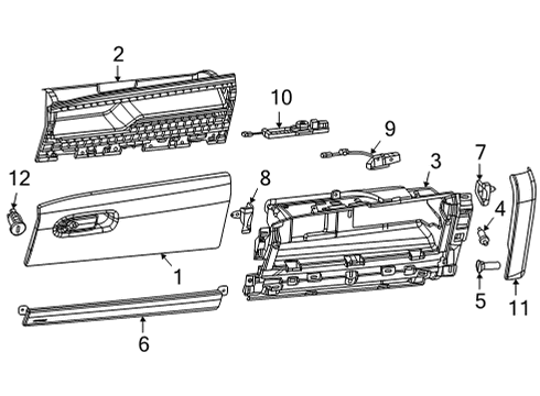 GLOVE BOX Diagram for 68415354AC