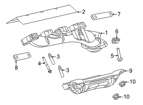 Exhaust Manifold Diagram for 4893870AB