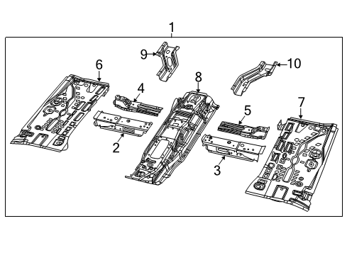 CROSSMEMB-FRONT SEAT RETENTION Diagram for 68246069AD