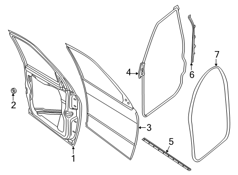 FRONT DOOR MOUNTED Diagram for 68563581AB