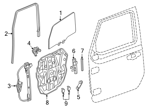 GLASS-FRONT DOOR Diagram for 68535401AB