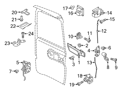 Latch-Cargo Door Diagram for 68505742AA