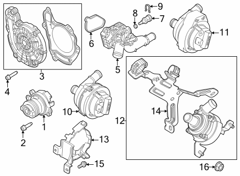 Bracket-Auxiliary COOLANT Pump Diagram for 68400474AA
