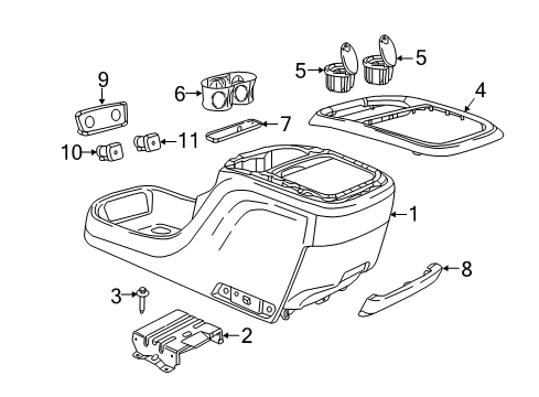 CONSOLE-CENTER Diagram for 7RU541X9AA