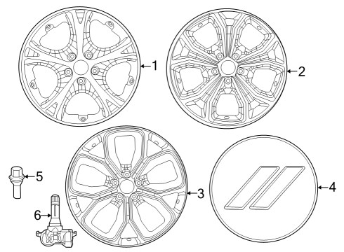 Aluminum Wheel Diagram for 68620096AA
