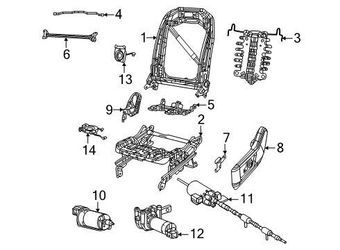 2025 Ram 1500 Driver Seat Components Diagram 3
