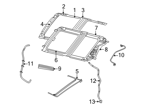 Tube-SUNROOF Drain Diagram for 68082475AB