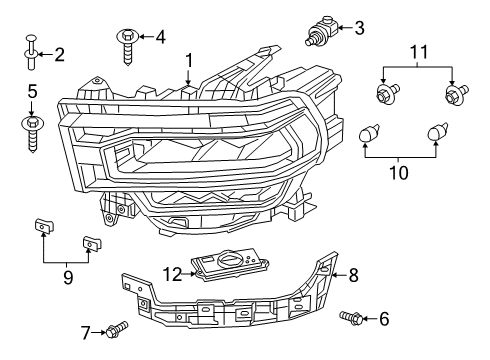 Headlamp Diagram for 68360180AD