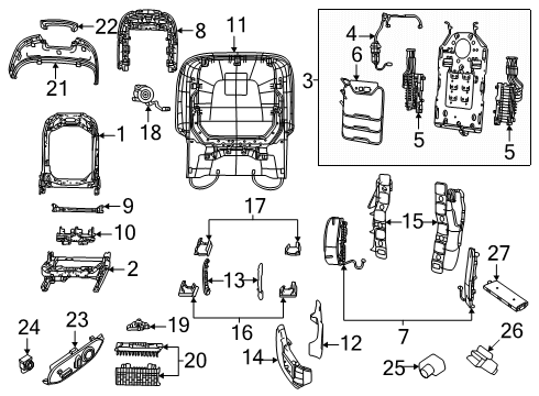 2024 Jeep Grand Cherokee L Power Seats Diagram 3