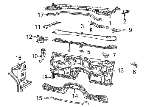 2024 Dodge Charger Daytona Cowl Diagram 2